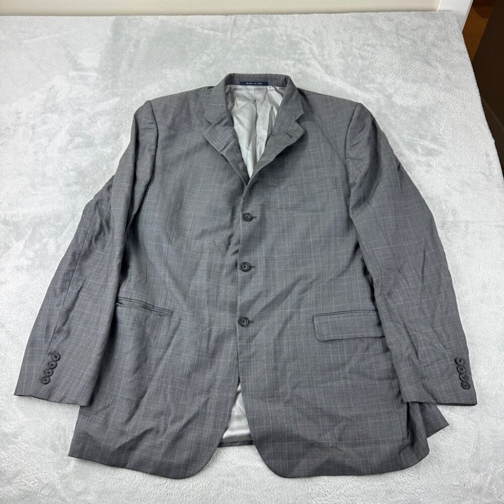 Burberry Grey Blazer 100% Wool Men’s Size 46